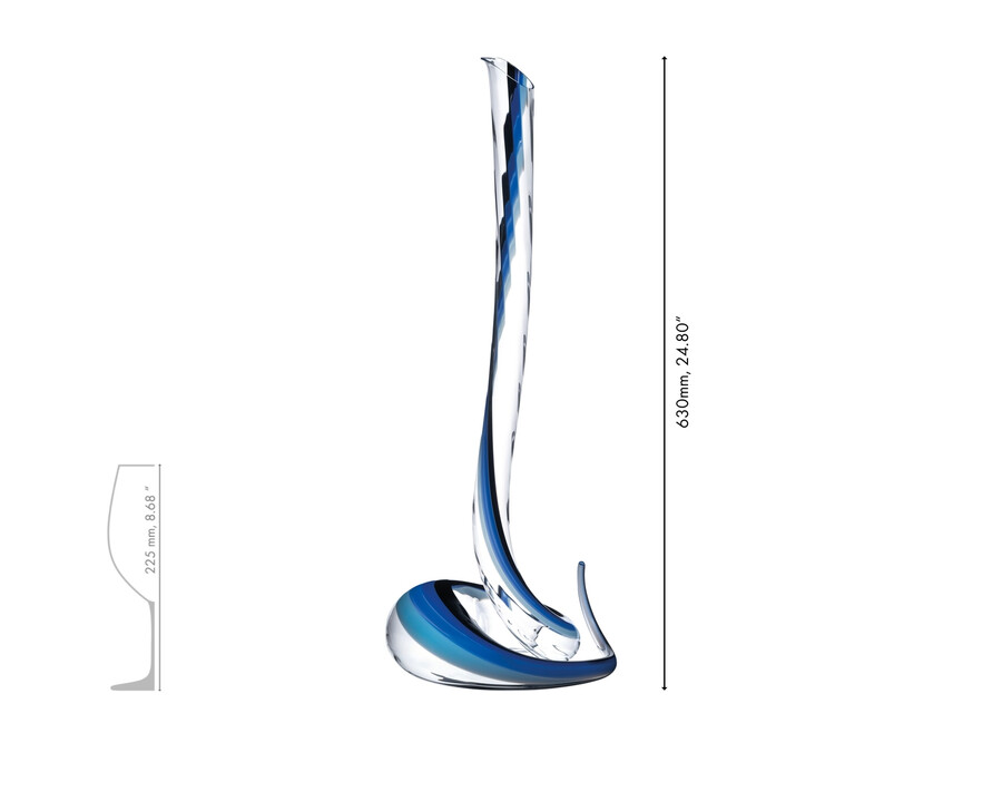 riedel cobra magnum dekanter - blauschwarz