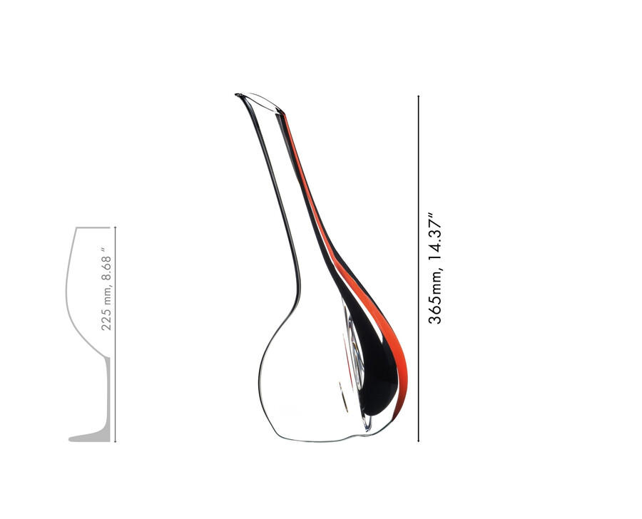 riedel black tie touch dekanter - rot