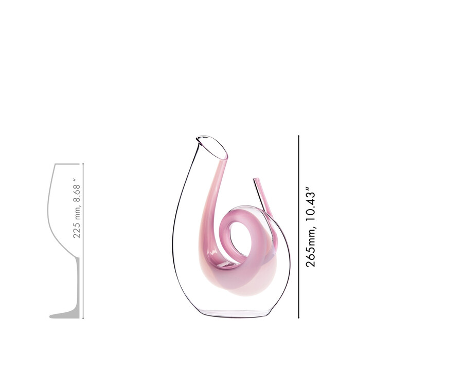 riedel curly decanter - rosa