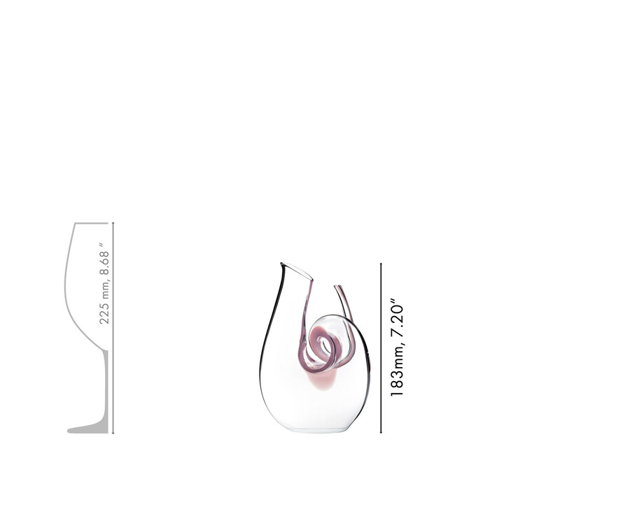 riedel curly mini-karaffe - rosa
