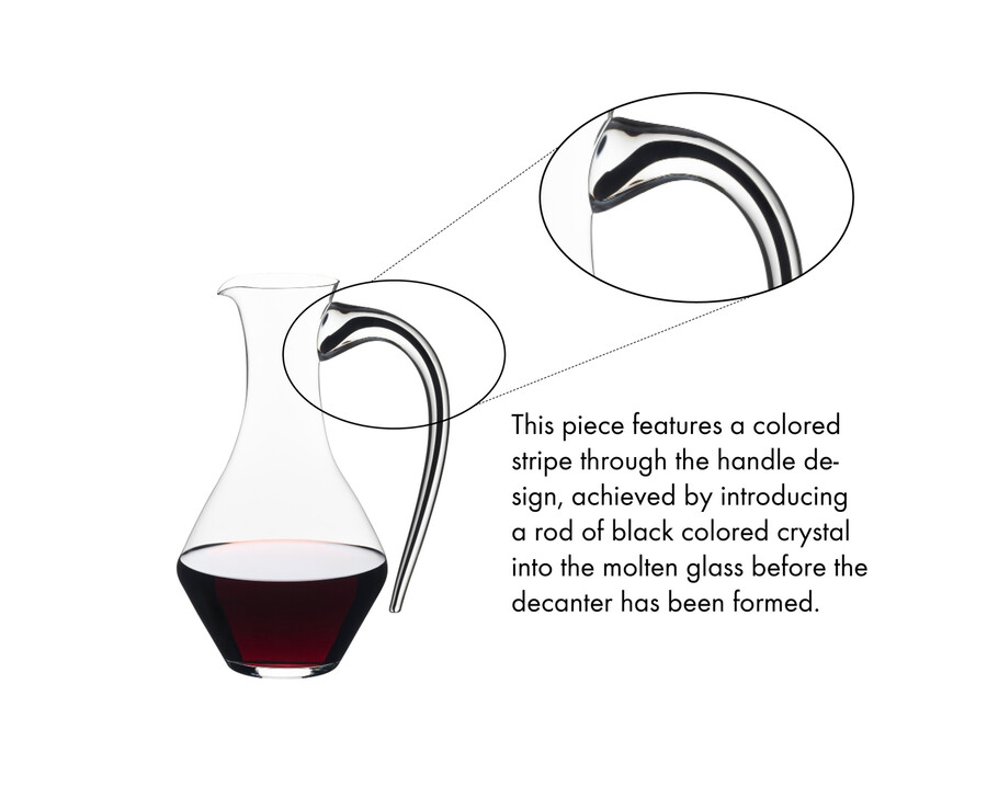 riedel fatto a mano cabernet magnum dekanter – schwarz