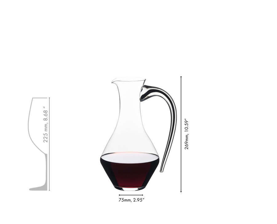 riedel fatto a mano cabernet magnum dekanter – schwarz