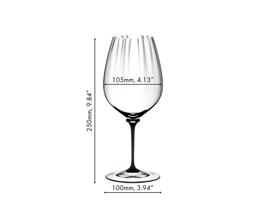 riedel fatto a mano performance cabernetsauvignon – schwarzer stiel