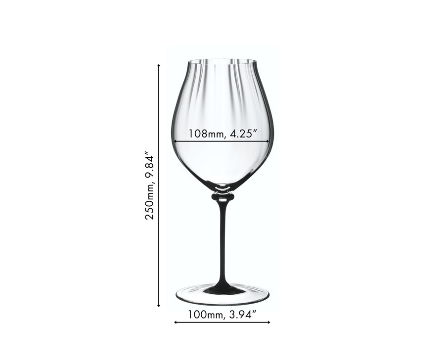 riedel fatto a mano performance pinot noir – schwarzer stiel