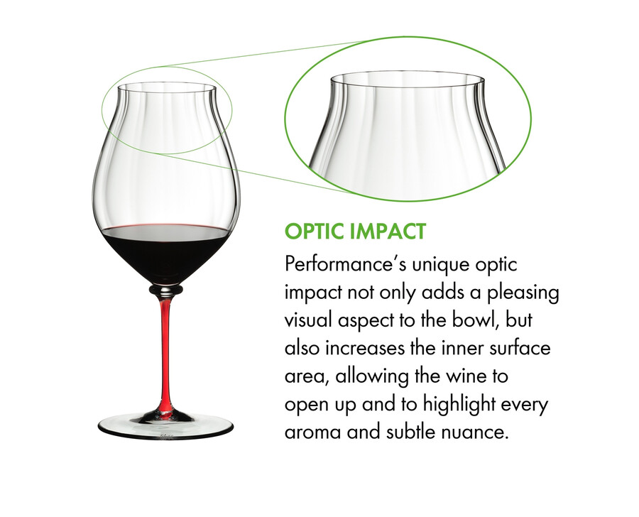 riedel fatto a mano performance pinot noir - rot