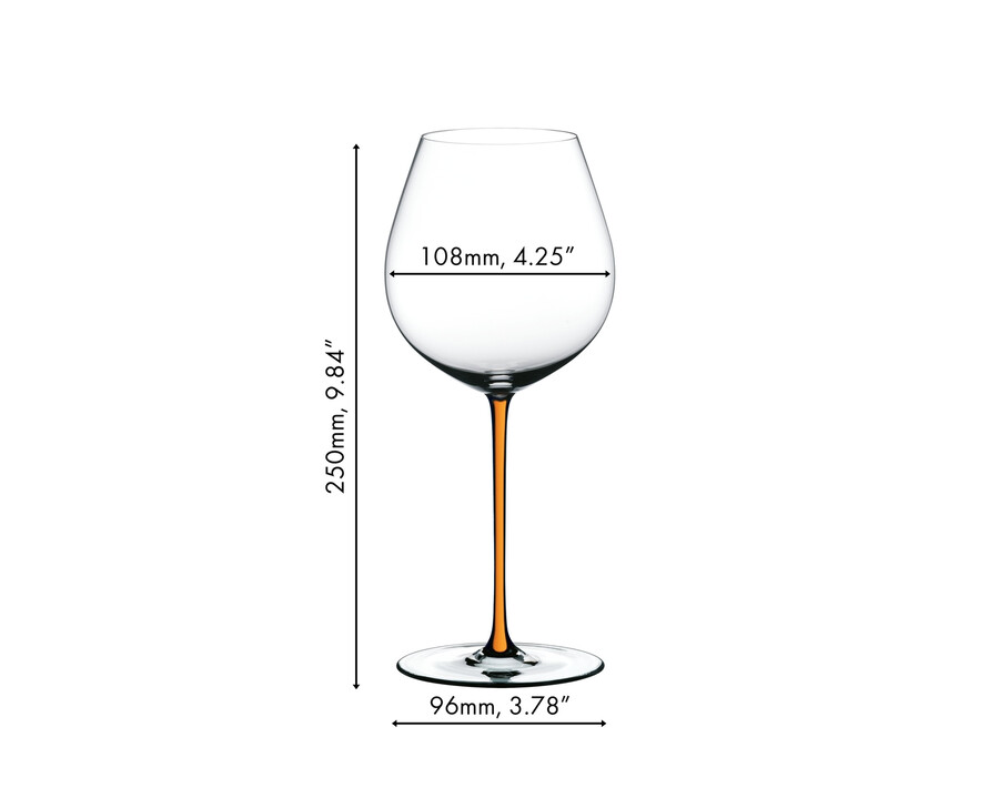 riedel fatto a mano pinot noir - orange