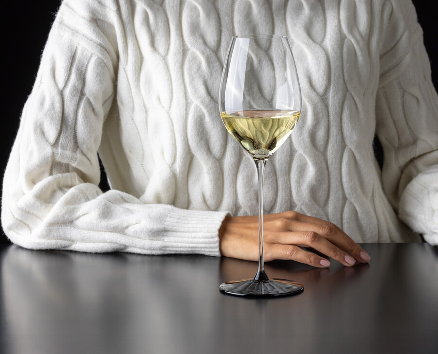 riedel fatto a mano black tie champagner weinglassauvignon blanc