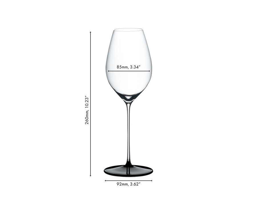riedel fatto a mano black tie champagner weinglassauvignon blanc