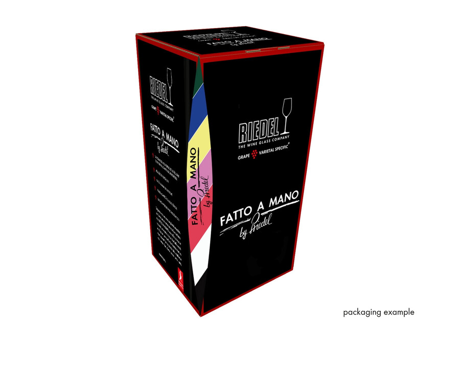 riedel fatto a mano black tie champagner weinglassauvignon blanc