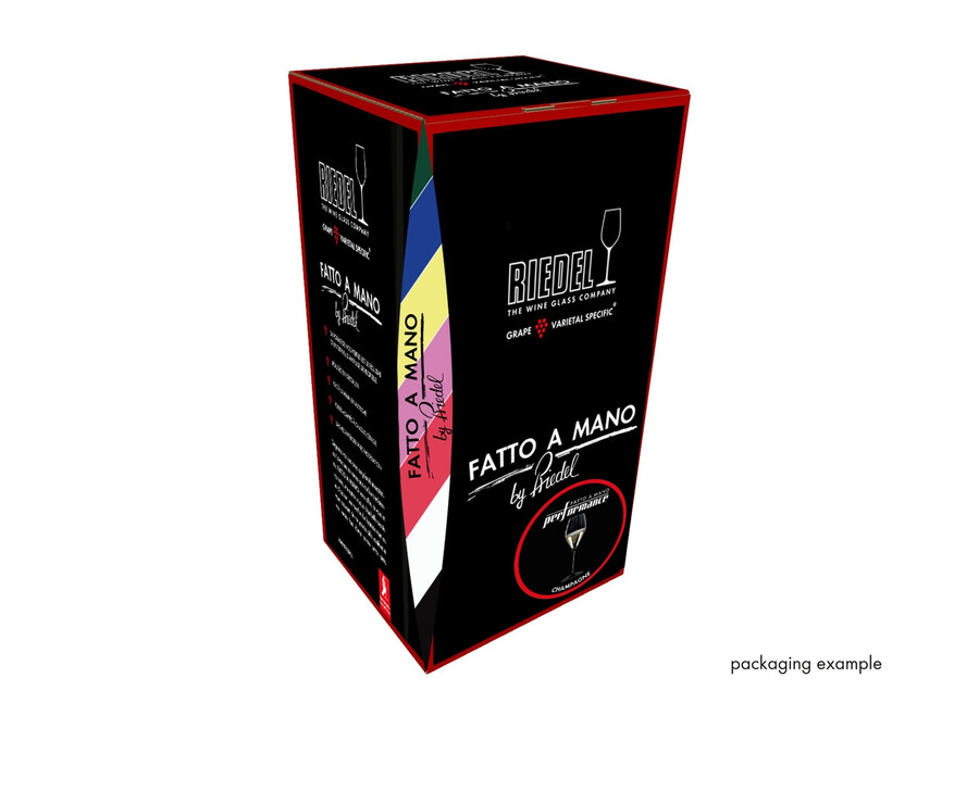 riedel fatto a mano performance champagnerglas – schwarzer boden