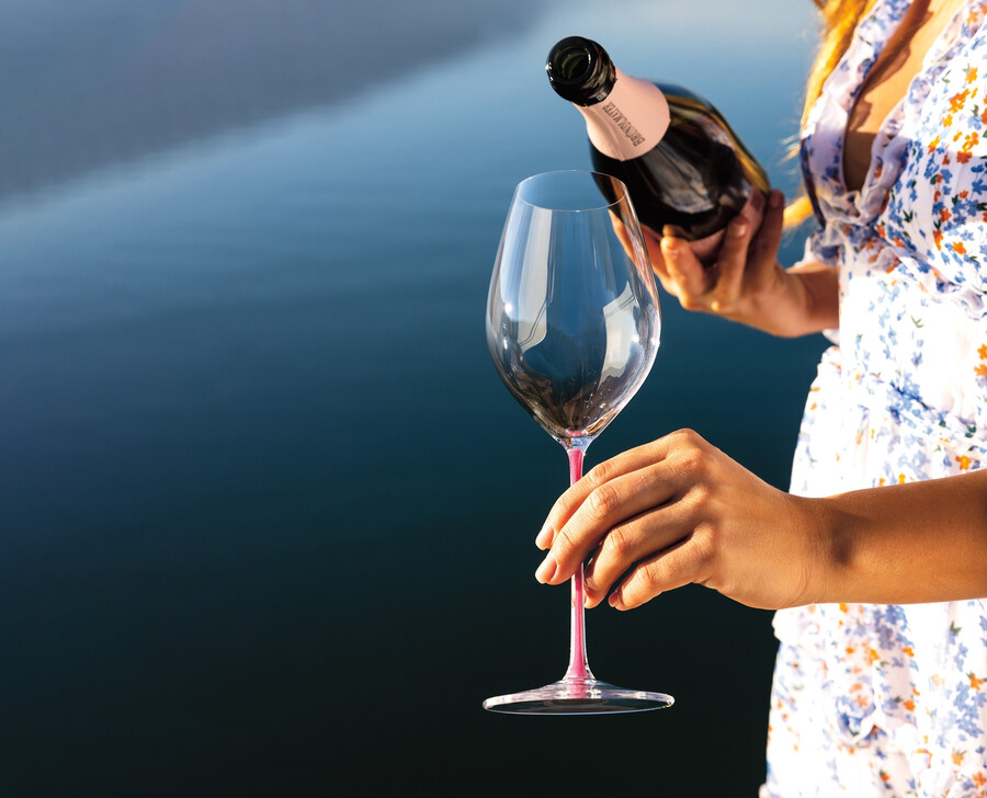 riedel fatto a mano champagner weinglas – lila
