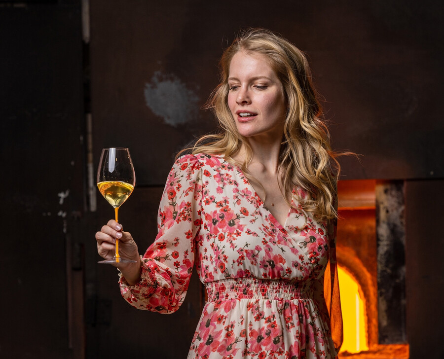 riedel fatto a mano champagner weinglas – orange