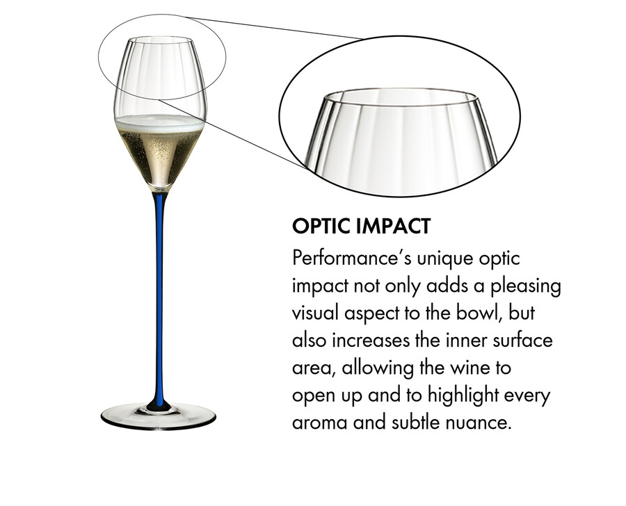 riedel hochleistungs-champagnerglas - dunkelblau