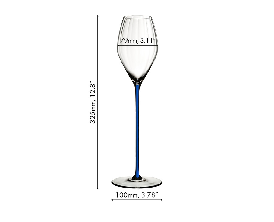 riedel hochleistungs-champagnerglas - dunkelblau