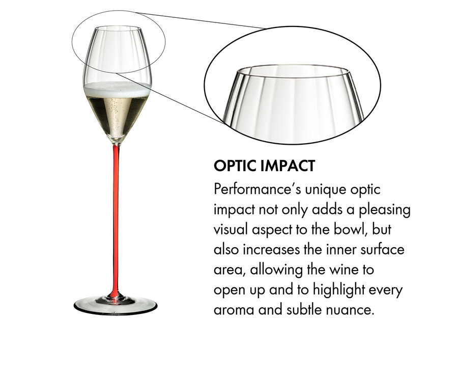 riedel hochleistungs-champagnerglas - rot
