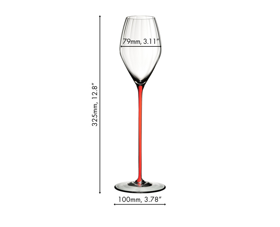 riedel hochleistungs-champagnerglas - rot