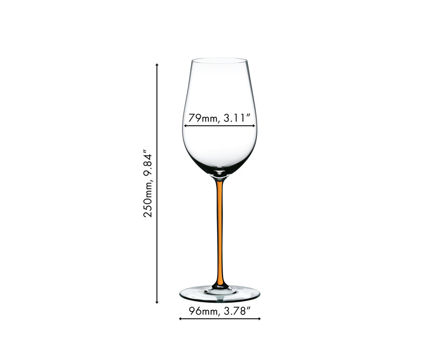 riedel fatto a mano rieslingzinfandel - orange
