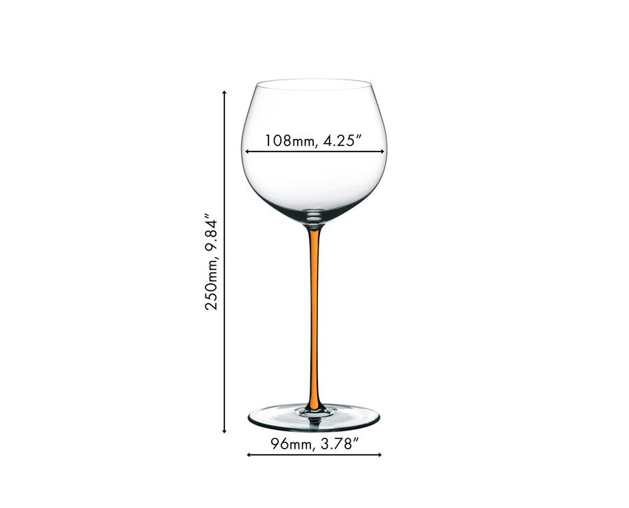 riedel fatto a mano oaked chardonnay - orange